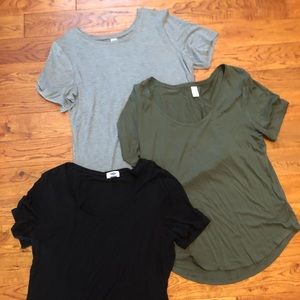 3 old navy luxe t-shirts
